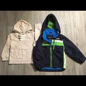Oshkosh Sweater and London fog jacket for 5 yr old
